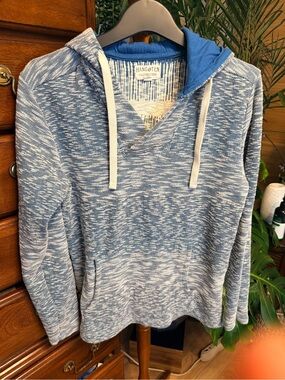 Hang Ten Unisex Blue Baja Surf Chunky Knit Hoodie Sweater